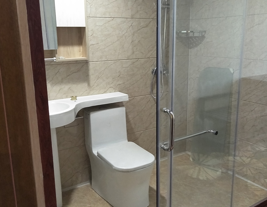 حمام مونتاژ شیشه دیوار خارجی